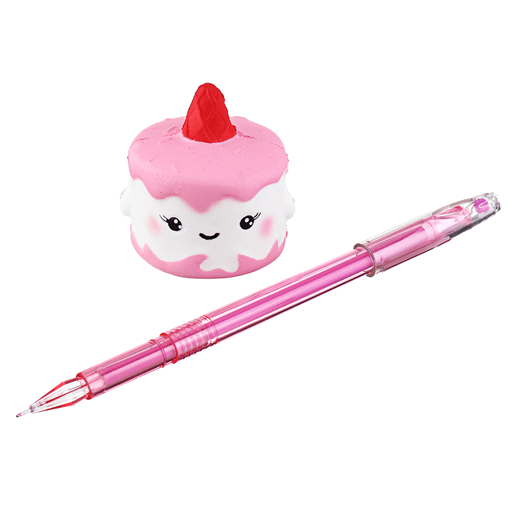 6PCS Squishy Pen Cap Wholesale Panda Dinosaur Unicorn Cake Animal Slow Rising Jumbo with Pen Stress Relief Toys Gift - Trendha