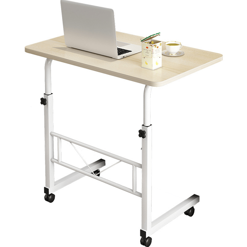 Moveable Computer Laptop Desk Height Adjustable Bed Sofa Side Writing Study Table Workstation with Wheels Home Office Furniture - Trendha