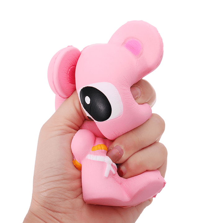 Pink Bear Squishy Panda Ninja Suit Soft Toy 13.5Cm Slow Rising Bag with Packaging Gift - Trendha