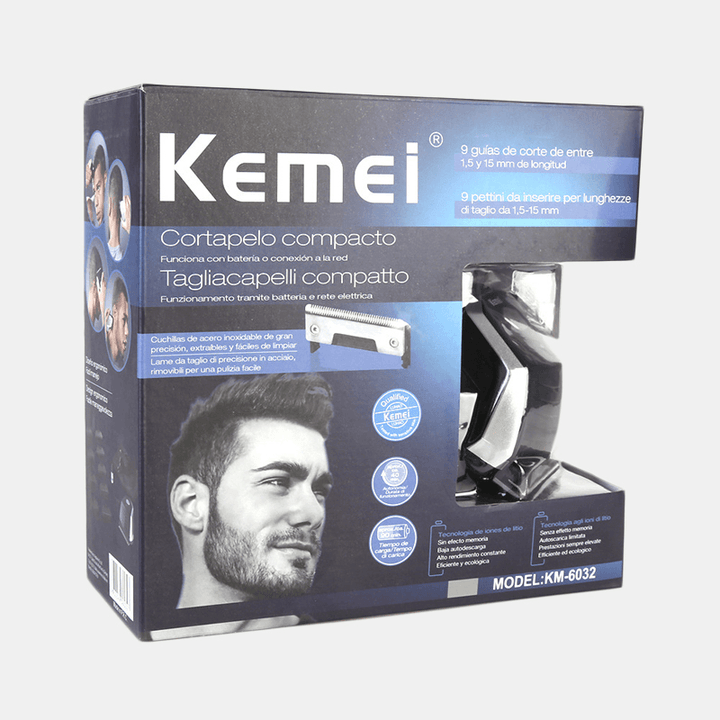 KEMEI All In1 Rechargeable Hair Clipper for Men Waterproof Wireless Electric Shaver Beard Nose Ear Shaver Hair Trimmer Tool Sale - Trendha