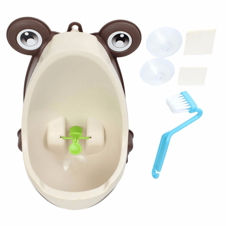 Lovely Frog Brush Cleaning Children Potty Toilet Training Kids Urinal Kid Boy Pee Removable Bathroom - Trendha