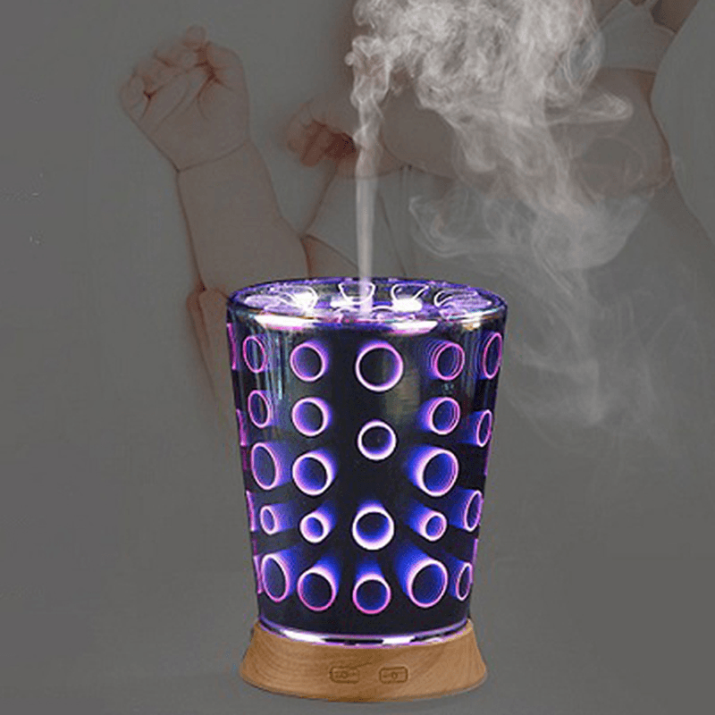 Essential Oil Aroma Diffuser Ultrasonic Humidifier Aromatherapy 3D Effect - Trendha
