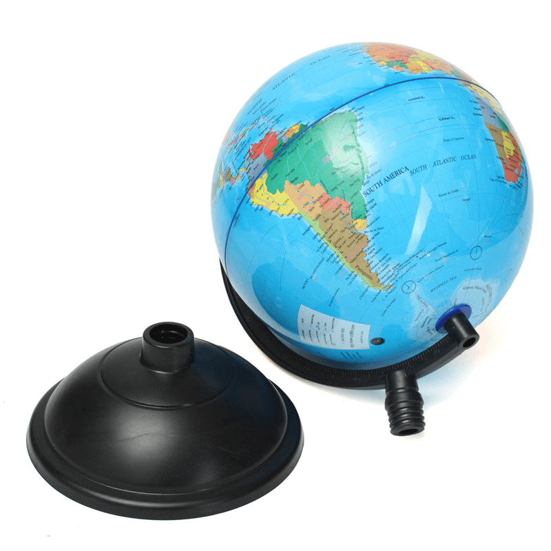 20Cm Blue Ocean World Globe Map with Swivel Stand Geography Educational Toy Gift - Trendha