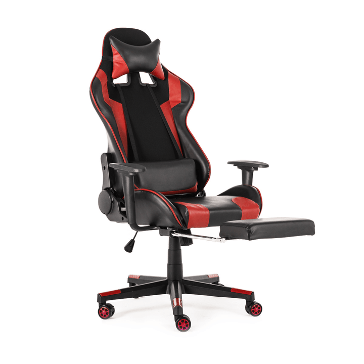 Ergonomic High Back Office Chair Racing Style Reclining Chair Adjustable Rotating Lift Chair PU Leather Gaming Chair Laptop Desk Chair with Footrest - Trendha