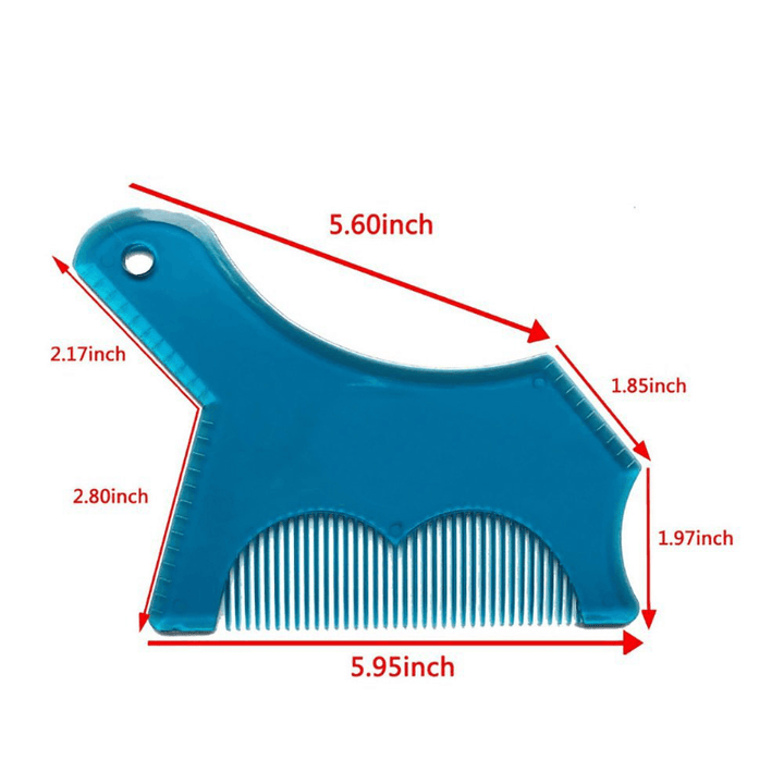 1Pc Beard Shaping Trimming Shaper Comb Template Guide for Shaving Stencil with Full-Size Comb Line up Innovative Design Styling Tool - Trendha