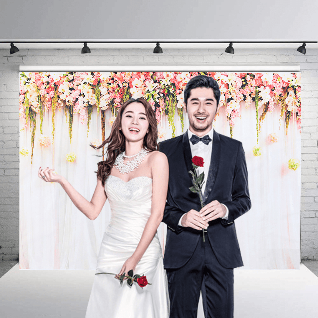 Romantic Rose Flower Photography Backdrops Background Wedding Decorations Engage - Trendha