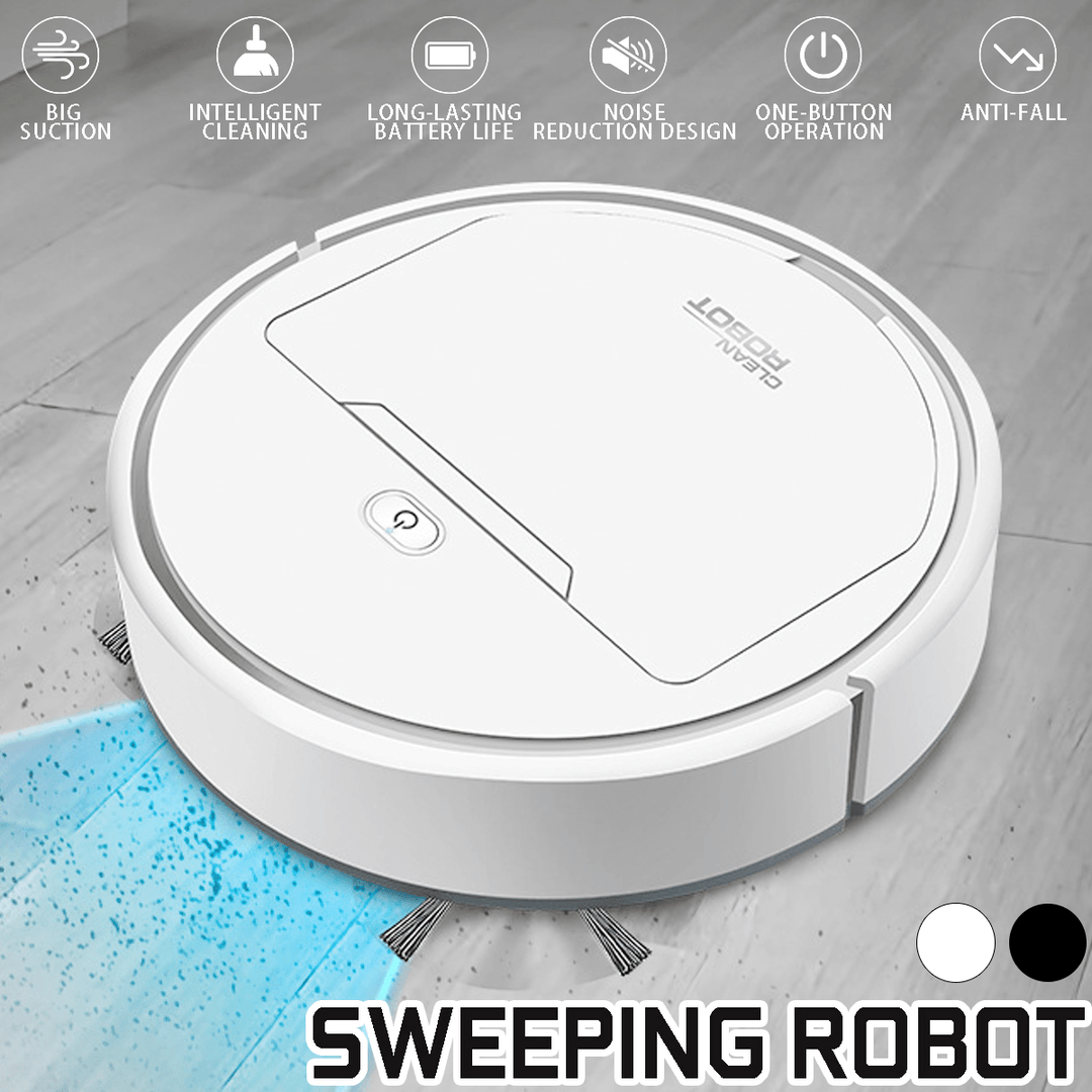 USB Smart Robot Vacuum Cleaner 1200Mah Battery Life Auto Cleaning Microfiber Mop Floor Sweeper - Trendha