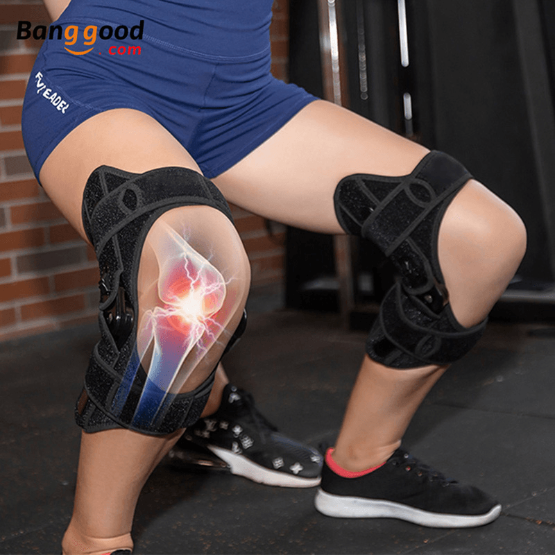 1Pair New Knee Pad Protector Booster 3-Speed Powerful Spring Force Adjustment Power Boost Joint Support Non-Slip Relieve Pain - Trendha