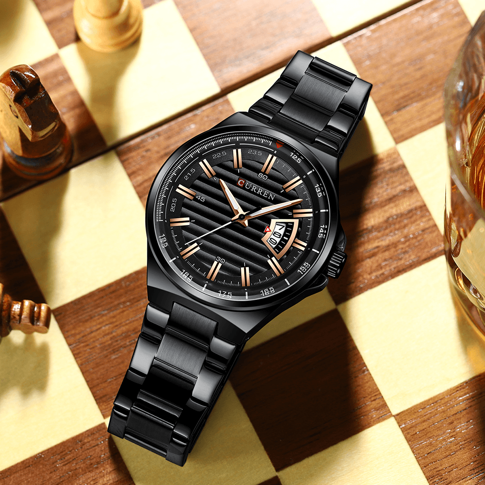 CURREN 8375 Business Style Luminous Display Men Wrist Watch Date Display Quartz Watch - Trendha