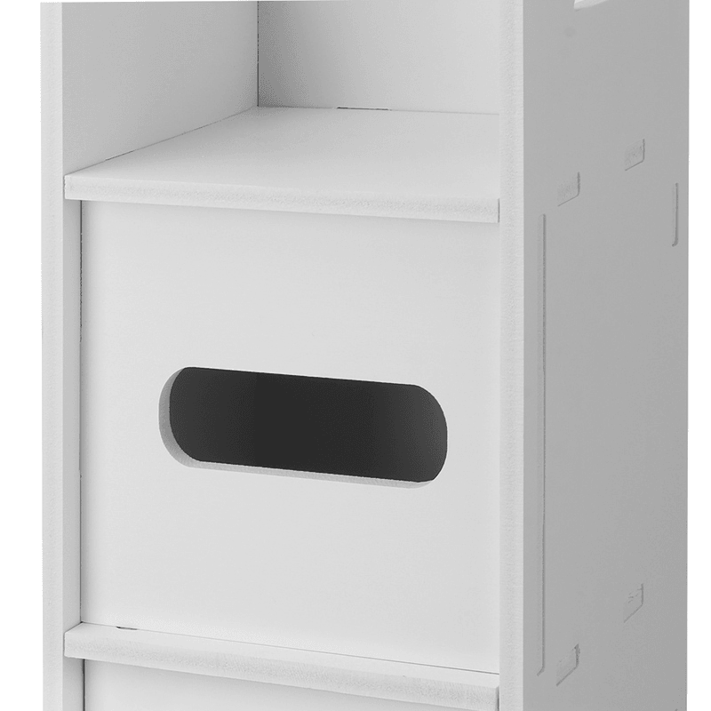 Bathroom Toilet Storage Cabinet Organizer Standing Rack Bedroom Cupboard Holder - White - Trendha