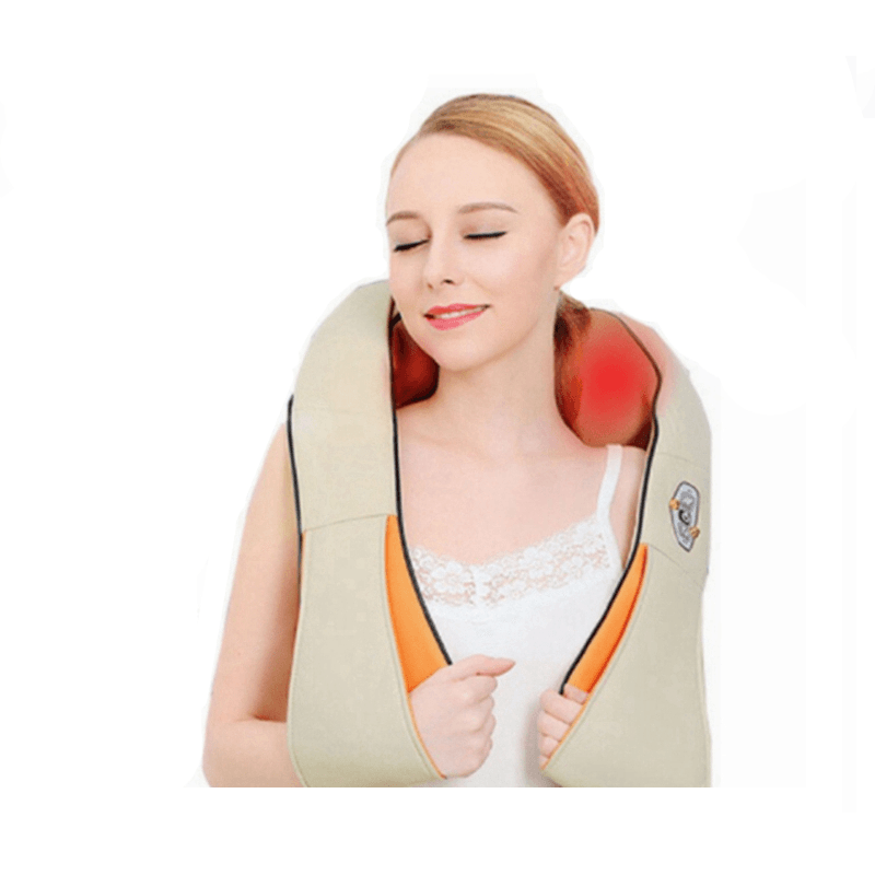 Shiatsu Deep Tissue Kneading Massage Pillow Infrared Heating for Neck Shoulder Back Waist Leg Electric Massager Speed Control - Trendha