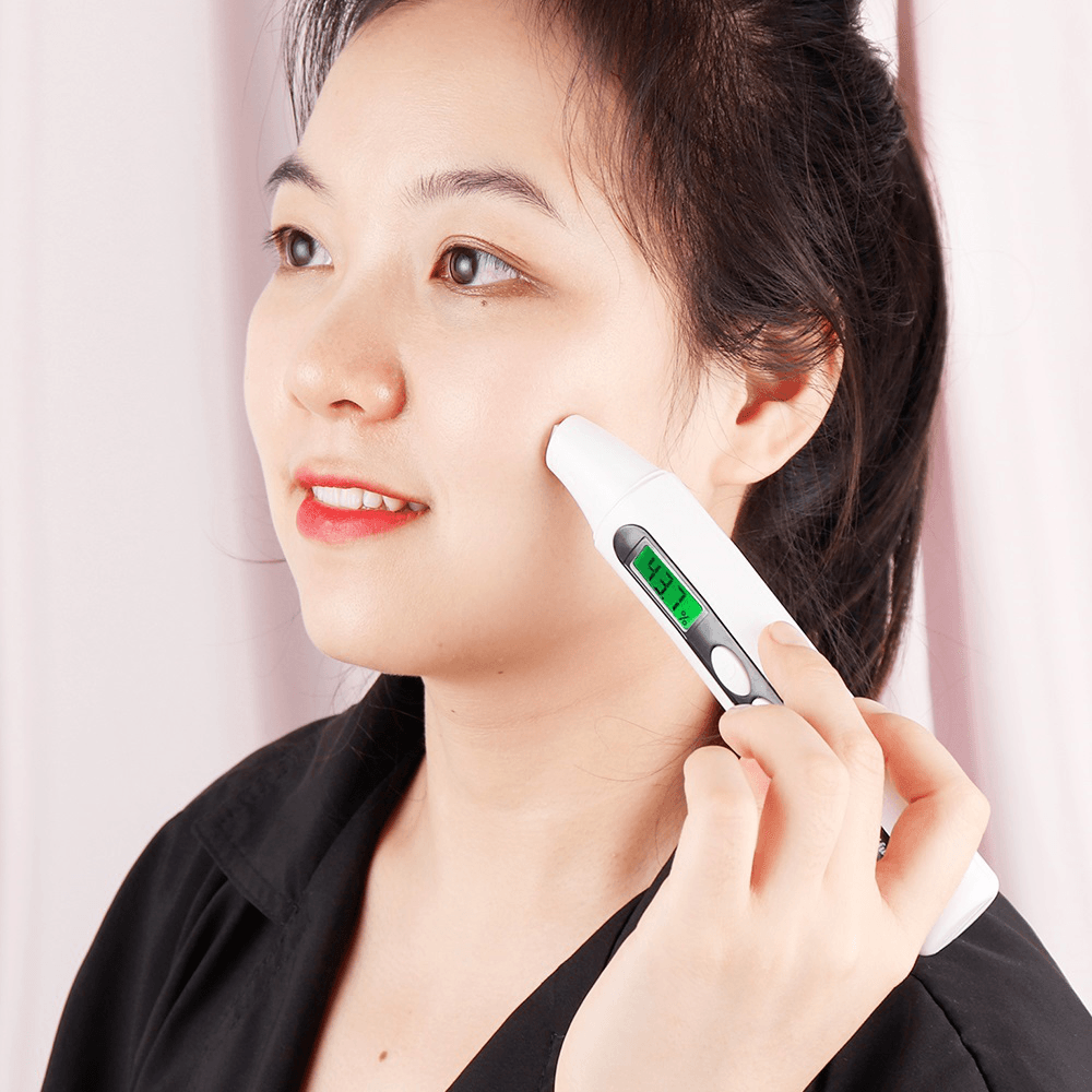 LCD Display Skin Analyzer Skin Moisture Tester Skin Oil Test Meter Facial Skin Moisture&Oil Content Analyzer - Trendha