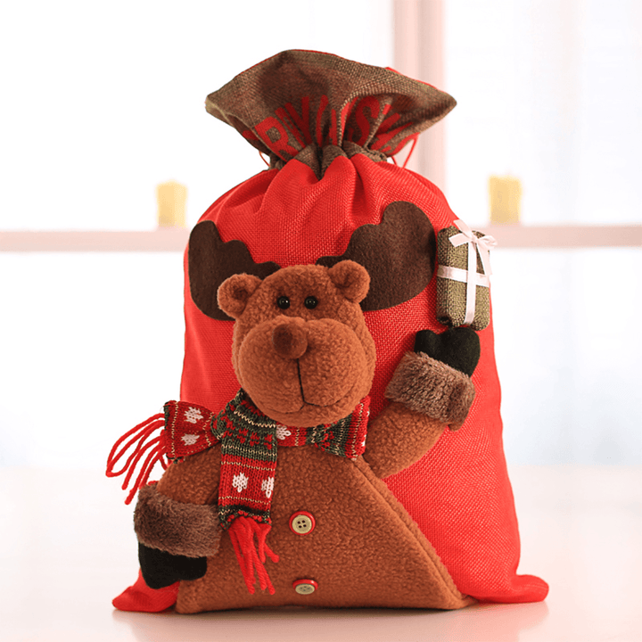 Large Christmas Santa Claus Sack Snowman Children Christmas Gifts Candy Stocking Bag - Trendha