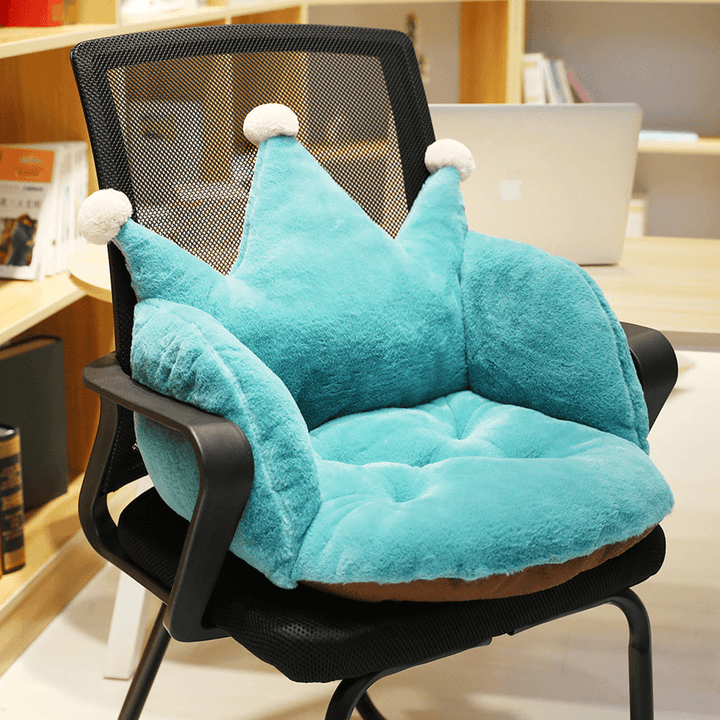Soft Crown Seat Chair Cushion Waist Lumbar Pillow Waist Support for Home Office - Trendha