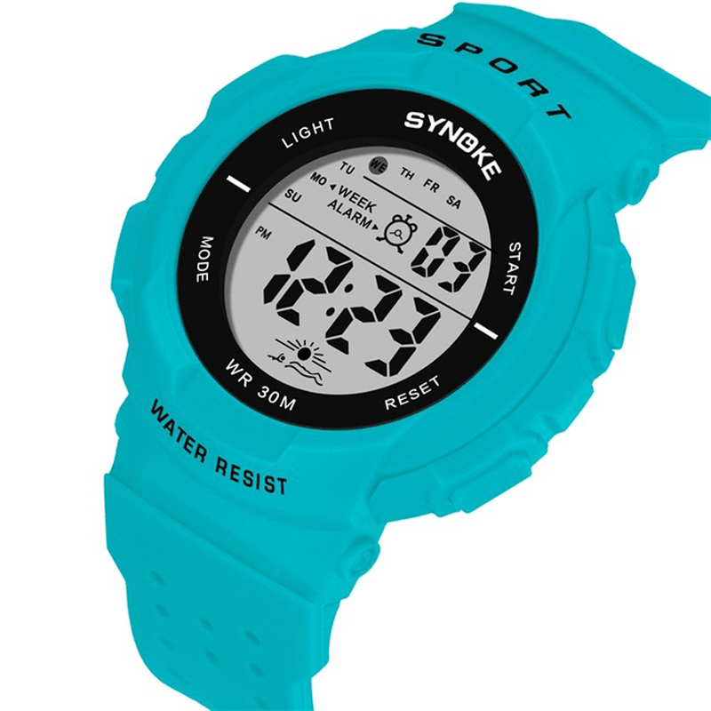 SYNOKE 9617 Fashion Watch 3ATM Waterproof EL Light Multiple Function Colorful LED Sport Digital Watch - Trendha