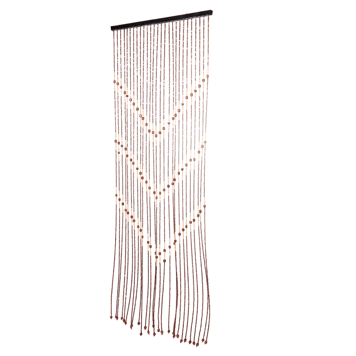 90*175Cm 27 Line Retro Wooden Bead String Door Curtain Blinds Fly Screen for Porch Bedroom Living Room Bathroom - Trendha