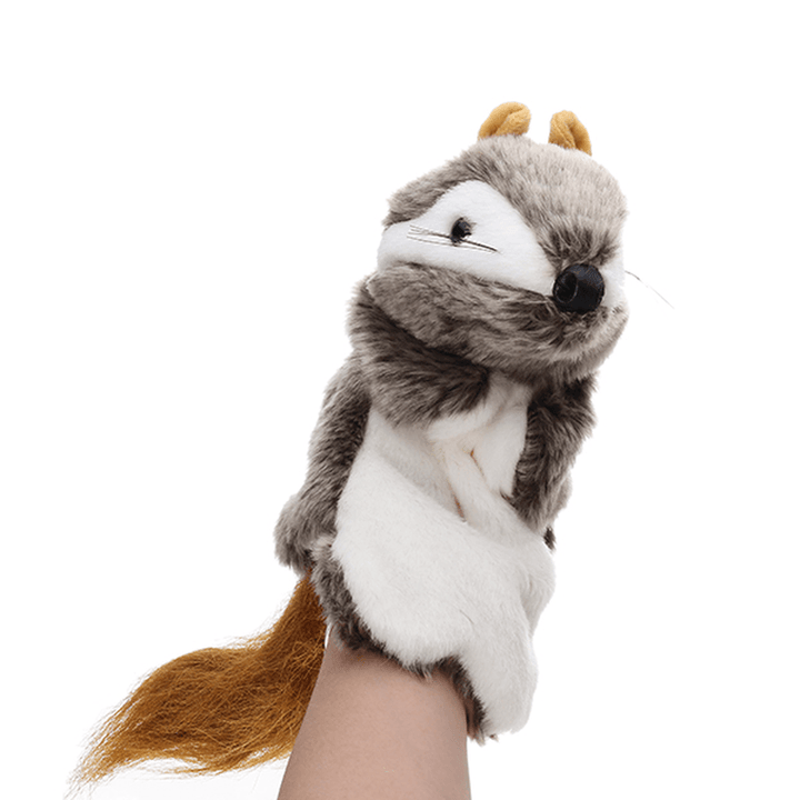 27CM Stuffed Animal Squirrel Fairy Tales Hand Puppet Classic Children Figure Toys Plush Animal - Trendha