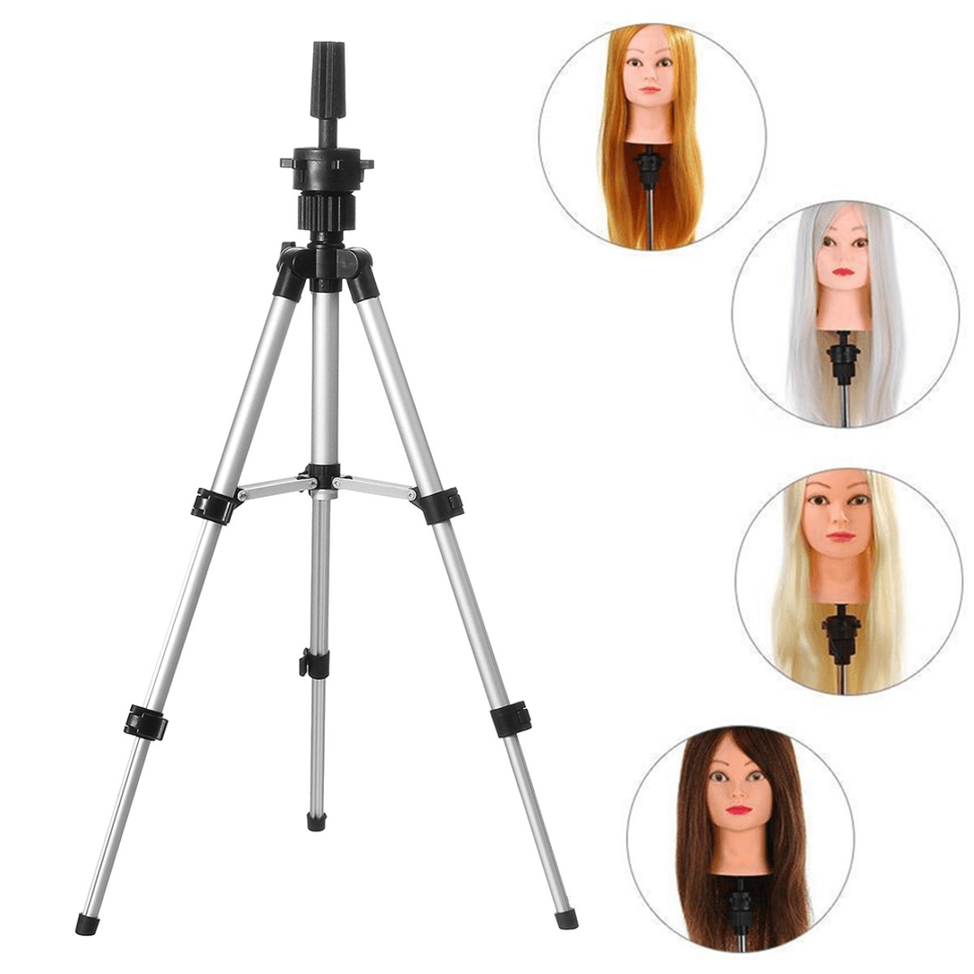 Mannequin Head Tripod Hairdressing Training Head Holder Hair Wig Stand Tools - Trendha