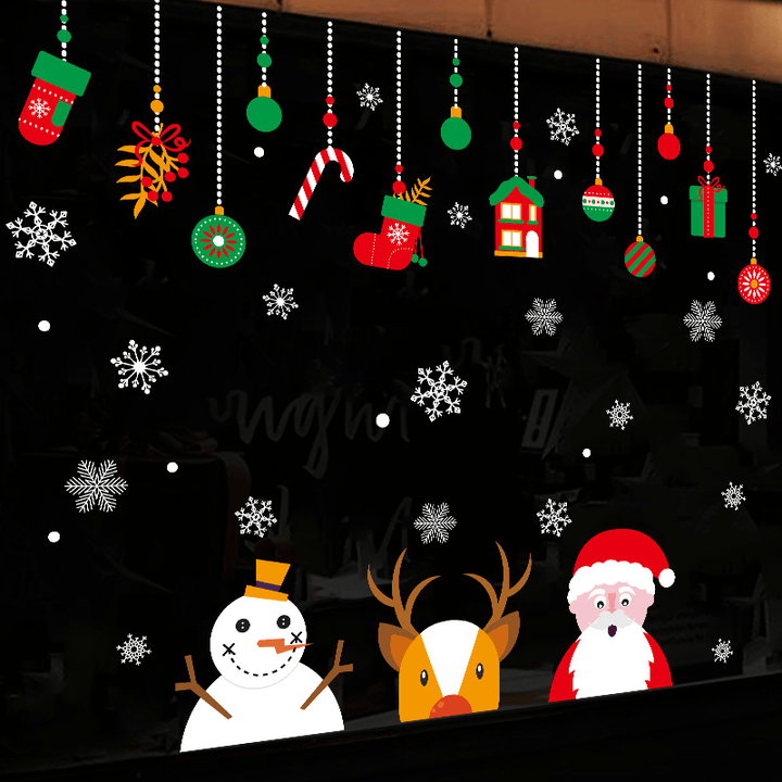 Miico XH9294 Christmas Sticker Home Decoration Sticker Window and Wall Sticker Shop Decorative Stickers - Trendha
