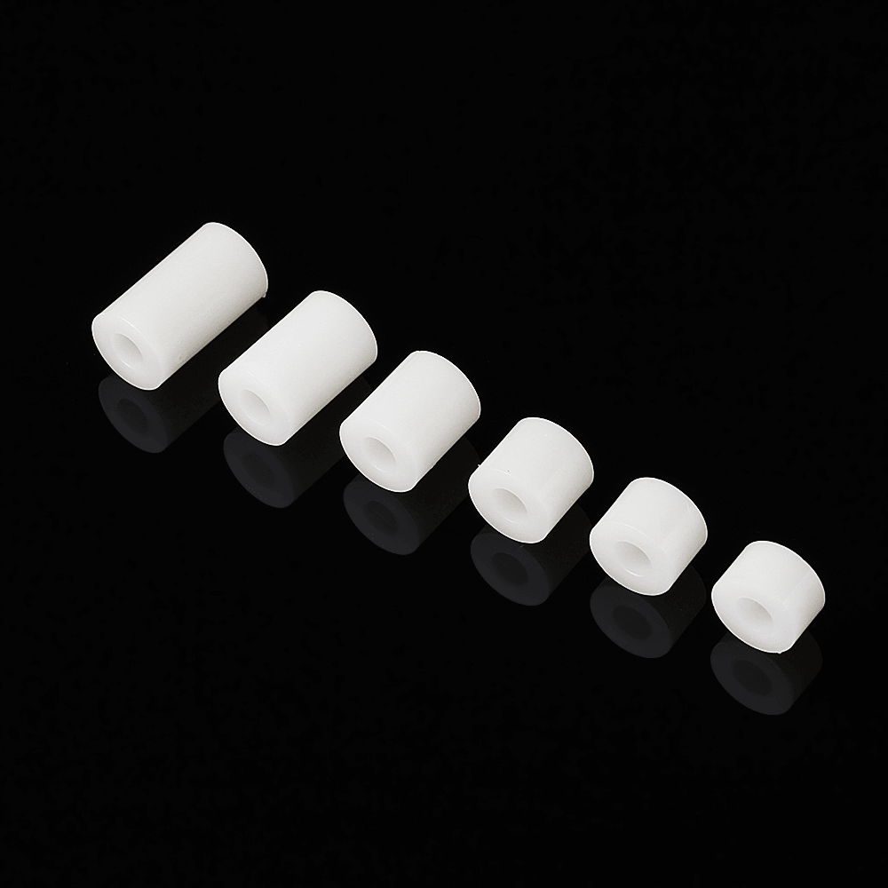 100Pcs M3 White Nylon ABS Non-Threaded Spacer round Hollow Standoff PCB Board 4/5/6/8/10/12Mm - Trendha