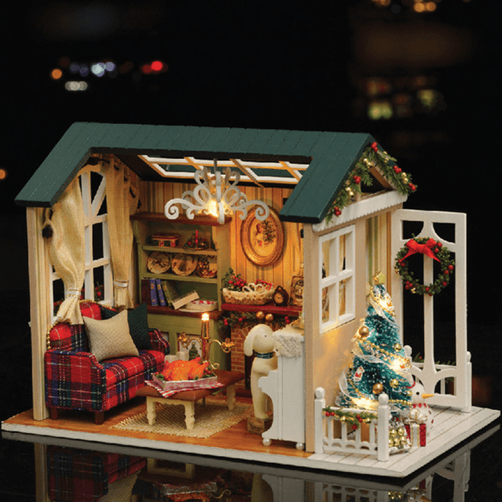 Cuteroom Z-009-A Dollhouse DIY Doll House Miniature Kit Collection Gift with Light - Trendha