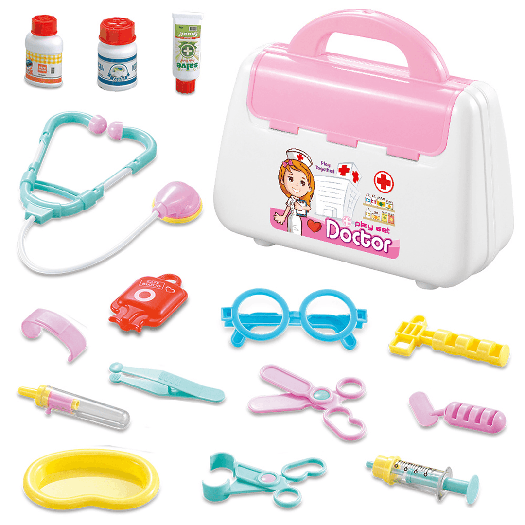 Simulation Pretend Doctor Nurse Role Play Education Toy Set with Carrying Box for Kids Gift - Trendha