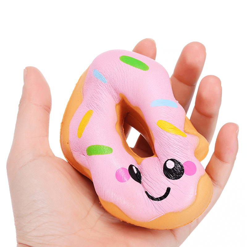 Sanqi Elan 10Cm Squishy Kawaii Smiling Face Donuts Charm Bread Kids Toys with Package - Trendha