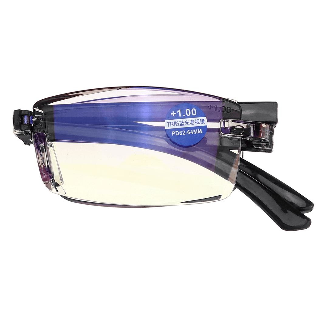 TR90 Anti-Blue Reading Glasses Fashion Ultra Light Unisex Box Anti-Fatigue Old Glasses Comfortable Folding Reading Glasses - Trendha