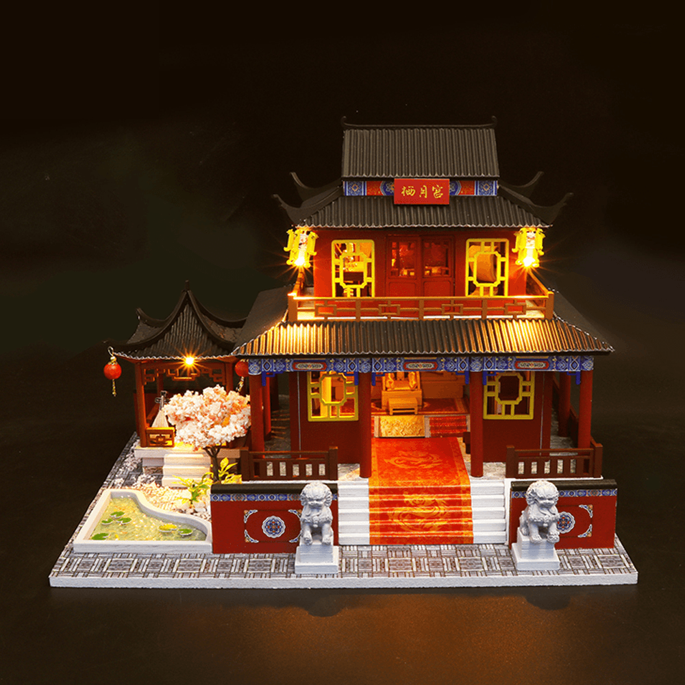 Hongda M909Z DIY Cabin Sansheng III Hand-Assembled Doll House Model Toy - Trendha