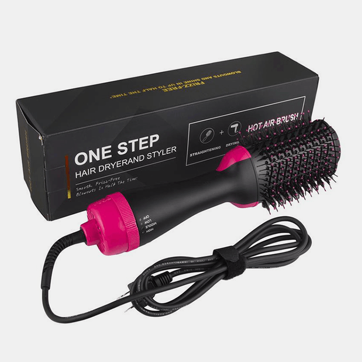 4 in 1 Air Hair Dryer Brush One Step Hair Blow Dryer Comb Volumizer Hair Fluffy Curler Straightener - Trendha