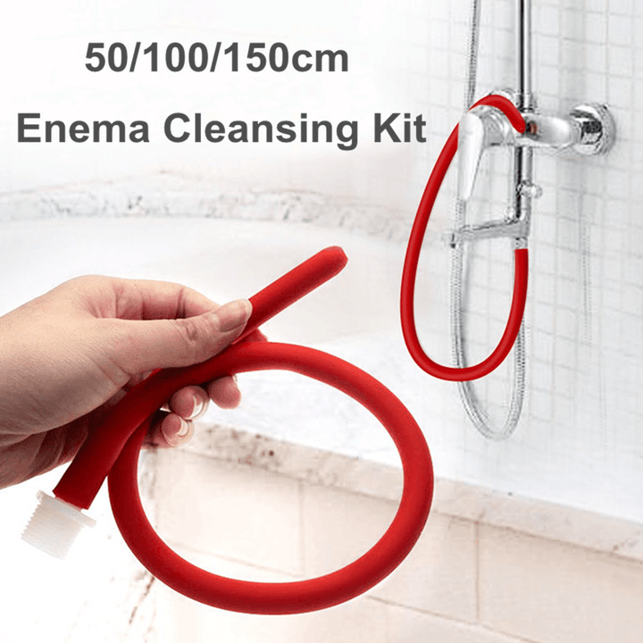 50/100/150Cm Long Enema Tube Cleaner Douche Soft Silicone Latex Nozzle Cleaning Silicone Tube - Trendha