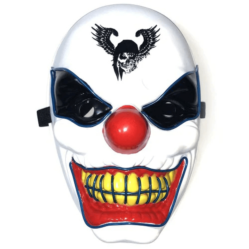 Halloween Clown LED Glow Mask Festival Supplies Props Scary El Lighting Mask for Decoration - Trendha