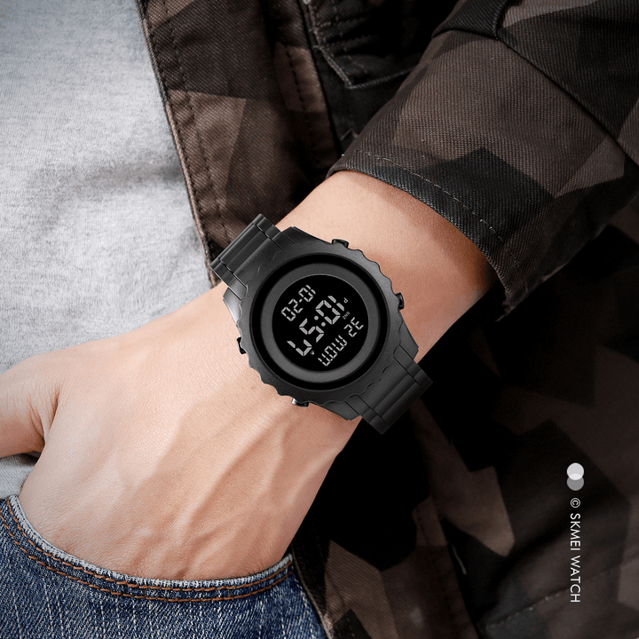 SKMEI 1631 Sport Men Watch Date Week Luminous Display Stopwatch Countdown Waterproof Outdoor Digital Watch - Trendha