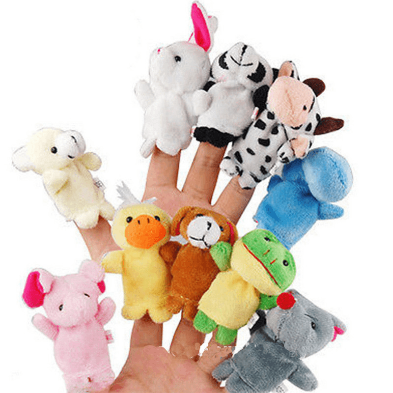 Family Finger Puppets Soft Cloth Animal Doll Baby Hand Toys for Kid Children Educational Gift - Trendha