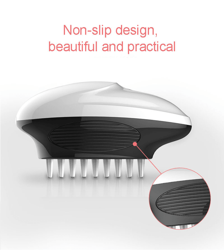 Hailicare Electric Silicone Scalp Massage Comb Head Massager Hairbrush Head Acupuncture Pain Relief Massage Comb for Hair Care - Trendha