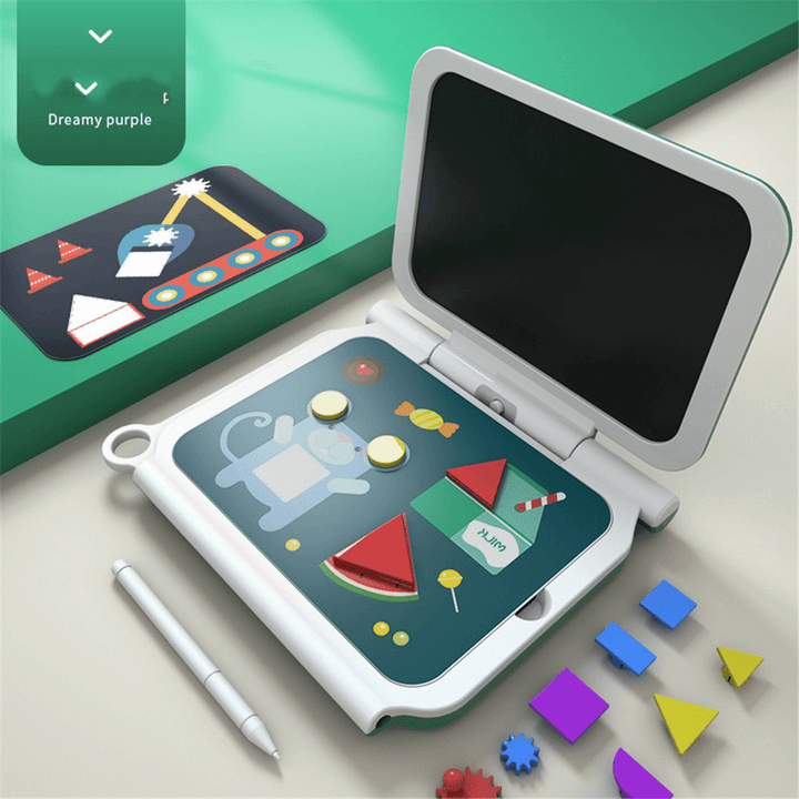 2-In-1 DIY LCD Drawing Board Multi-Function Plug-In Tablet Hand Writing Board 270 Degrees Foldable Children'S Toy - Trendha