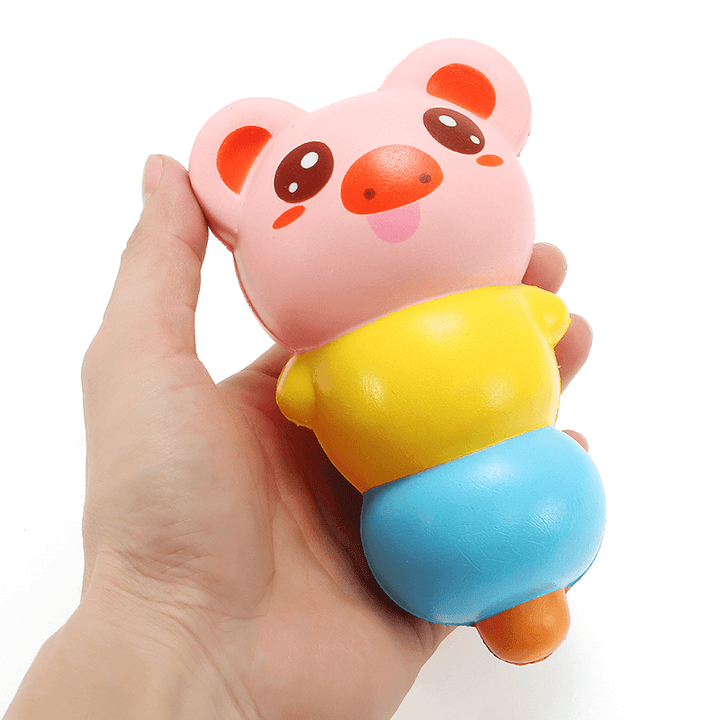 Leilei Squishy 15Cm Pierced Haw Berries Candy Stick Bear Pig Slow Rising with Packaging Gift - Trendha