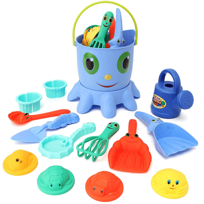 14PCS Fun Cute Playing Game Toy Sea Creature Shape Tools Sand Water Beach Indoor Outdoor Toy - Trendha