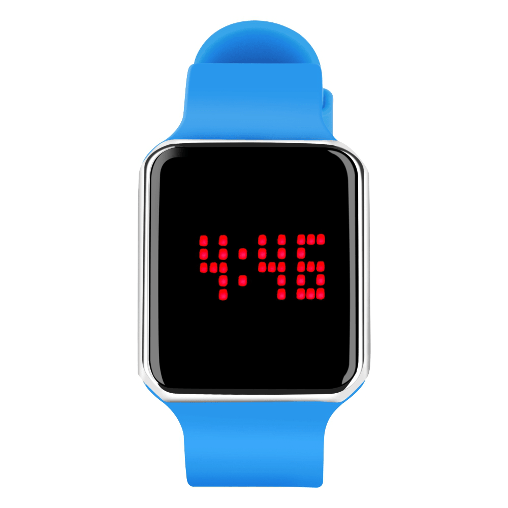 SENORS SN145 Dynamic LED Screen Alarm Calendar 12/24 Hour Luminous Waterproof Silicone Strap Digital Watch - Trendha