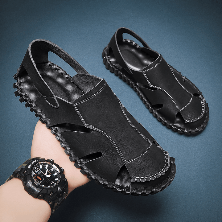 Men Lightweight Breathable Soft Driving Casual Sandals - Trendha