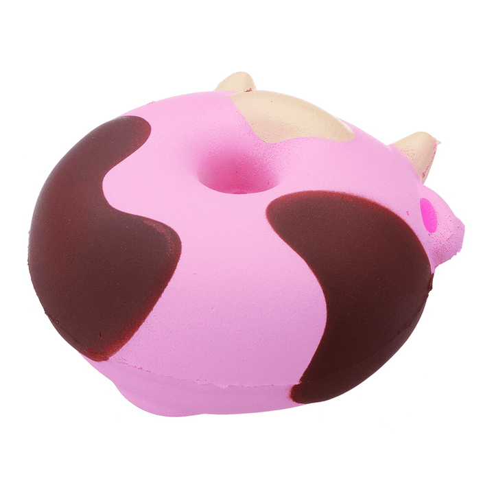 Cartoon Cow Donut Cake Squishy 8CM Slow Rising with Packaging Collection Gift Soft Toy - Trendha