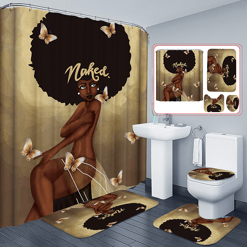 African American Women with Crownafrican American Women with Crown Shower Curtain Afro Africa Girl Queen Princess Bath Curtains with Rugs Toilet Seat Cover Set Shower Curtain Afro Africa Girl Queen Princess Bath Curtains with Rugs Toilet Seat Cover Set - Trendha