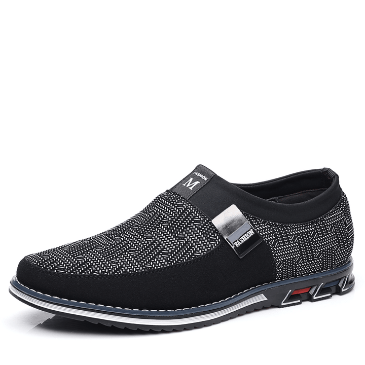 Men Breathable Non Slip Comfy Soft Bottom Slip on Casual Business Loafers Shoes - Trendha