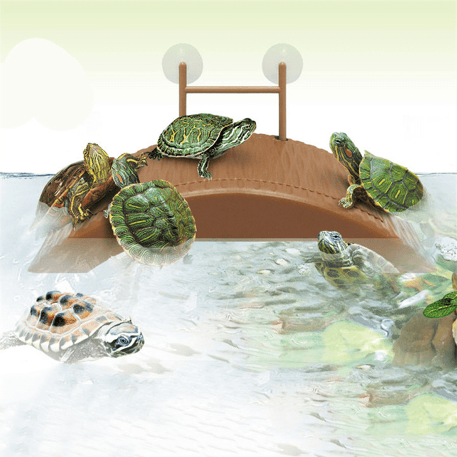 Aquarium Tank Turtle Reptile Basking Terrace Island Platform House Dock Pier Decorations - Trendha
