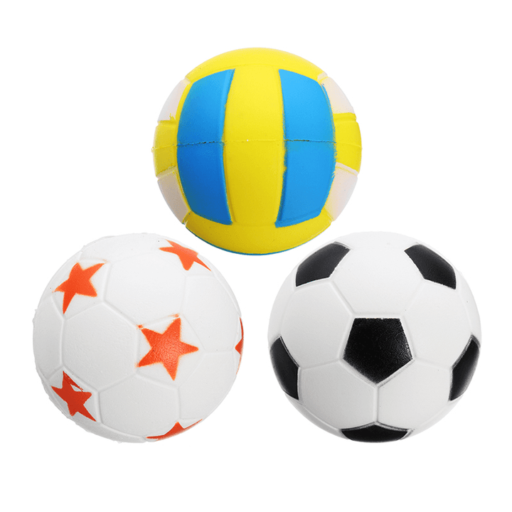 Jumbo Football Volleyball Squishy Slow Rising Cute Phone Straps Sport Ball Fun Kid Toy - Trendha
