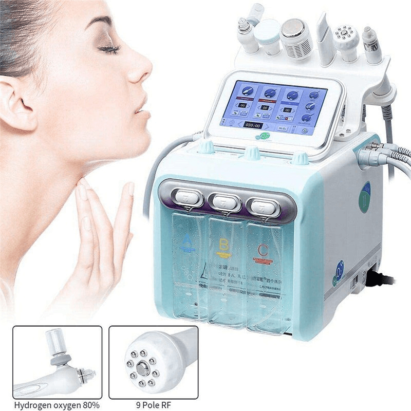Updated 6 in 1 Small Bubble Oxygen Beauty Machine Skin Cleaner Hydrogen Oxygen Jet Lifting Spray Skin Rejuvenation anti Aging Wrinkle Beauty Instrument - Trendha