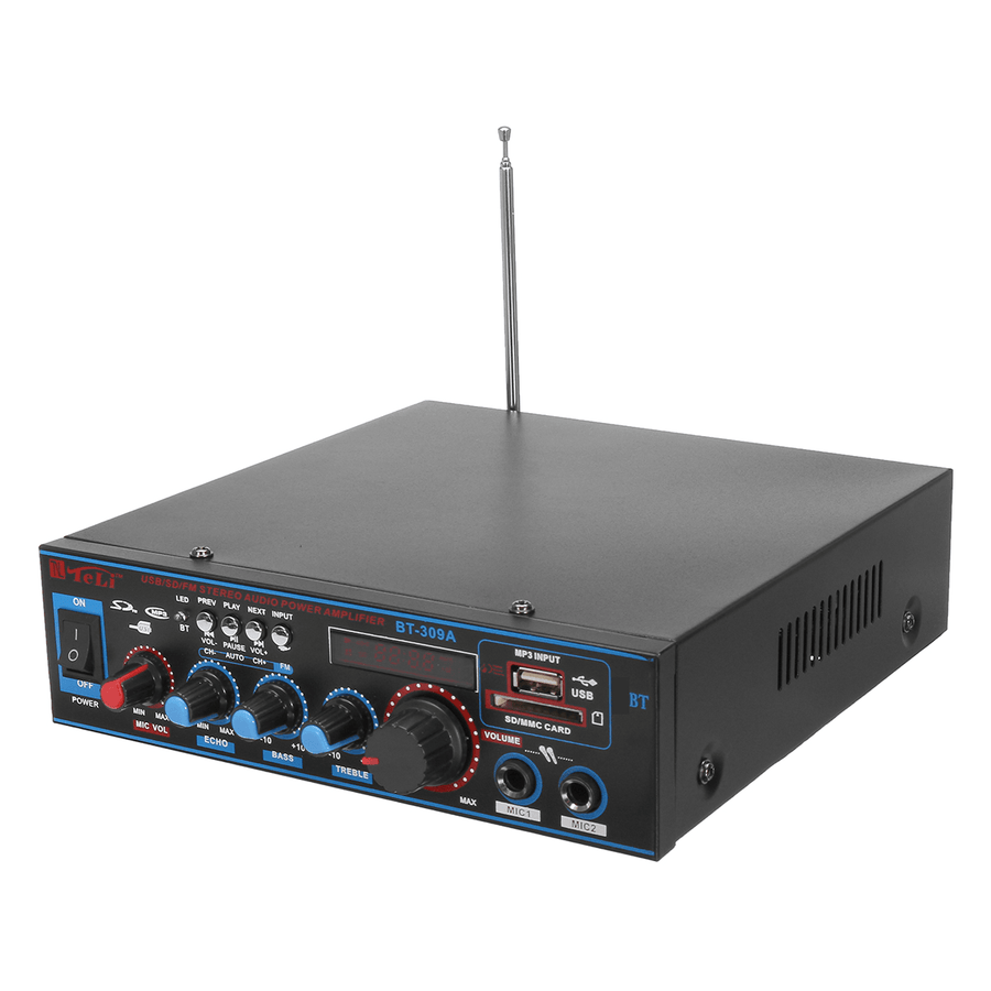 180W+180W Bluetooth Amplifier Audio Stereo Digital Radio Car Home Music AMP FM RC 110V US Plug - Trendha