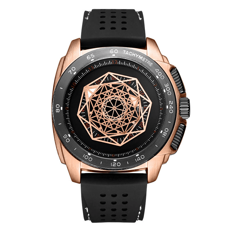 RUIMAS 554 Fashionable Creative Men Wrist Watch Silicone Strap Quartz Watches - Trendha