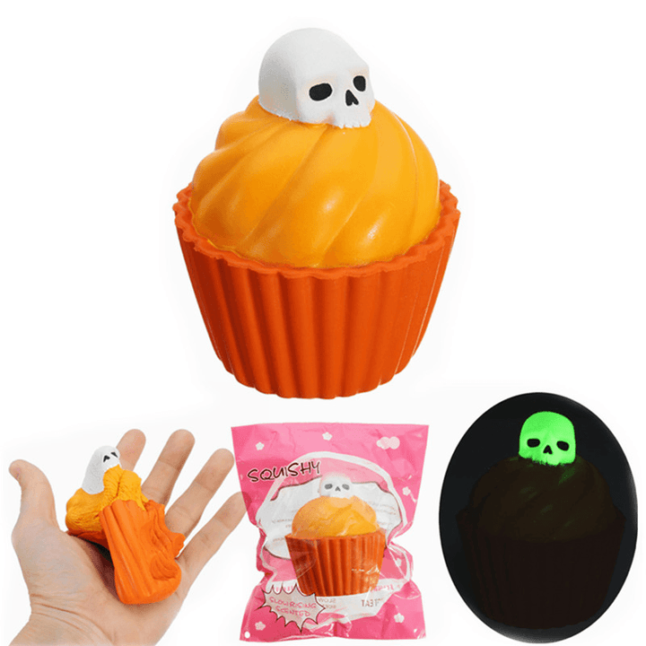 Yunxin Squishy Pumpkin Puff Cake Glow in Dark Halloween Slow Rising with Packaging Collection Gift - Trendha
