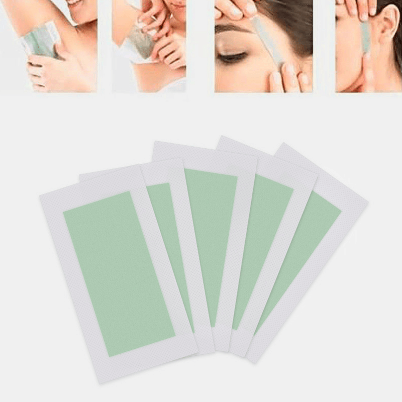 20Pcs/ 10Sheets Professional Waterproof Hair Removal Double Sided Cold Wax Strips Paper for Leg Body Face - Trendha